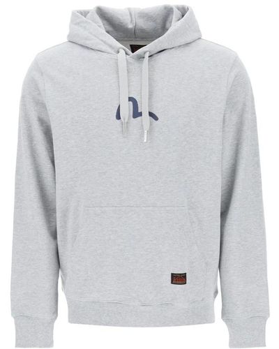 Evisu Möwen-print hoodie - Grau