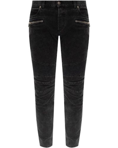 Balmain Tapered leg jeans - Noir