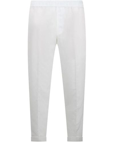 Neil Barrett Pantaloni stile chino con vita elastica - Bianco