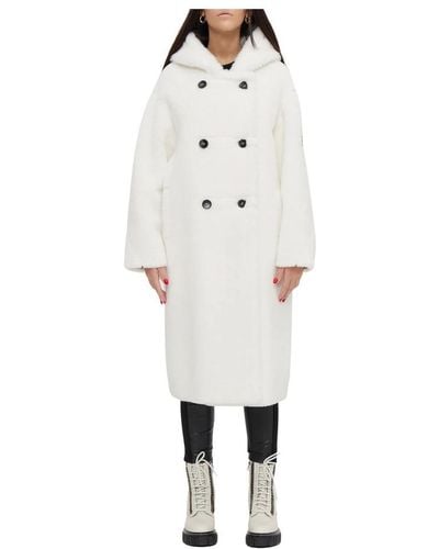 Ermanno Scervino Double-Breasted Coats - White