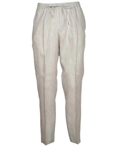 BRIGLIA Trousers > slim-fit trousers - Gris
