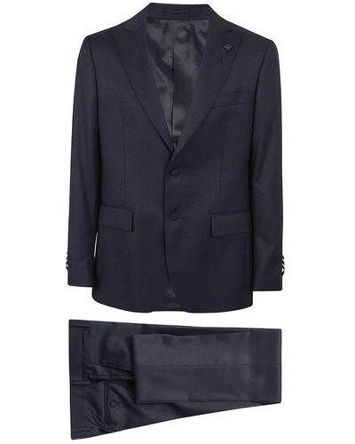 Lardini Single Breasted Suits - Blue