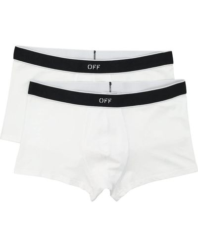 Off-White c/o Virgil Abloh Weiße boxershorts mit elastischem bund,bottoms off