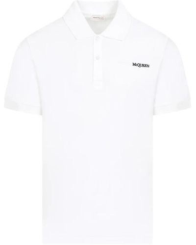 Alexander McQueen Polo Shirts - White