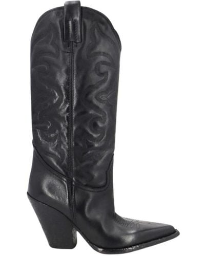 Elena Iachi Cowboy Boots - Gray