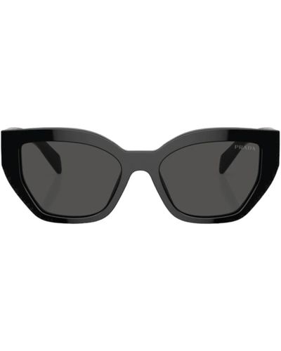 Prada Cat-eye sonnenbrille in glänzendem schwarz - Grau
