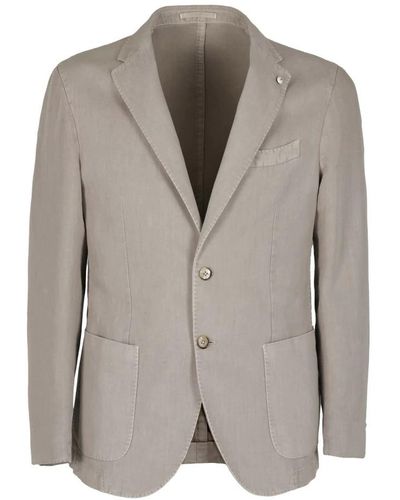 L.B.M. 1911 Diagonal linen jacket - Grau