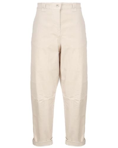 Pinko Pantalones de algodón elástico en forma de zanahoria - Neutro