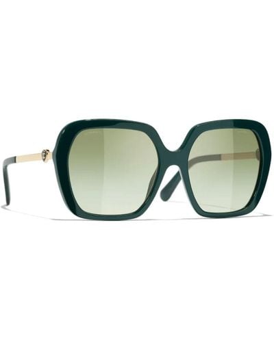 Chanel Ikonoische sonnenbrille - spezialangebot - Grün