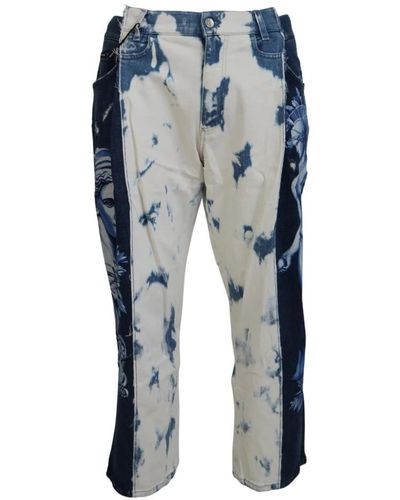 Dolce & Gabbana Blaue ceasar denim baumwoll loose fit jeans