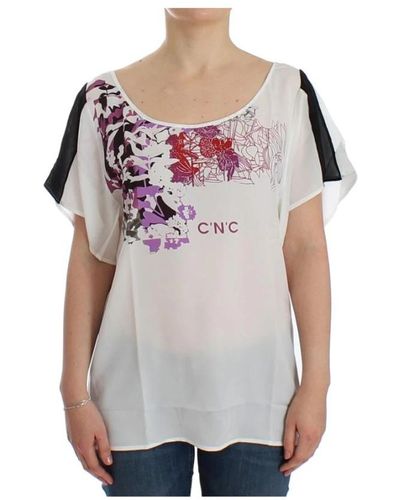 CoSTUME NATIONAL Tops > t-shirts - Violet