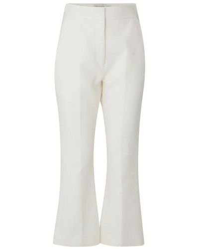 Dagmar Texturierte Baumwoll Kick Flare Suit Hose - Weiß
