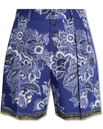 Etro Shorts estampados - Azul