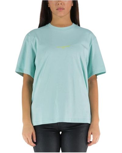 Stella McCartney Camiseta de manga corta de algodón - Azul