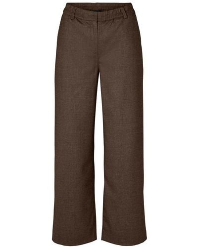 LauRie Cropped Trousers - Brown
