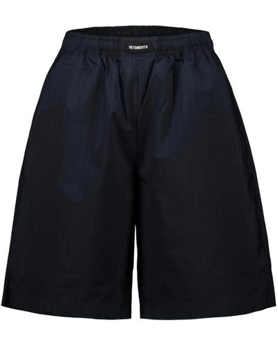 Vetements Gestreifte popeline-tailored-shorts - Blau
