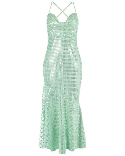 Rinascimento Meerjungfrau-kleid mit gekreuzten trägern - Grün