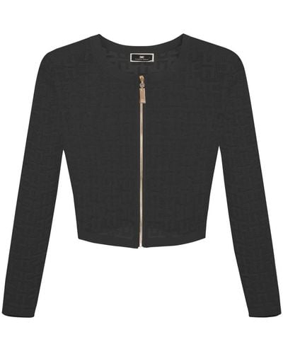 Elisabetta Franchi Sweatshirts & hoodies > zip-throughs - Noir
