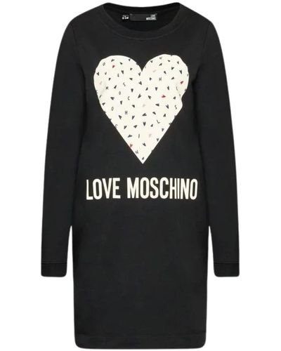 Love Moschino Azzurro abito statement in cotone - Nero