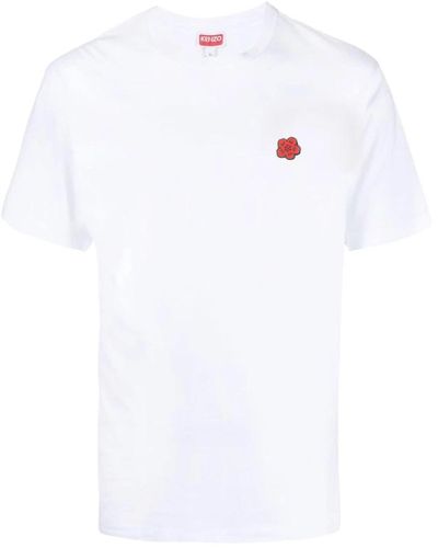 KENZO Baumwoll logo patch t-shirt - Weiß