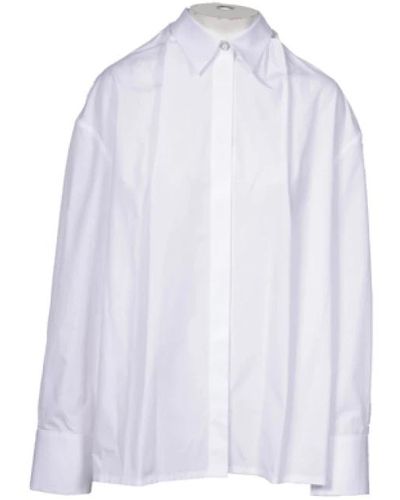 Givenchy Weiße oversize baumwoll popeline bluse