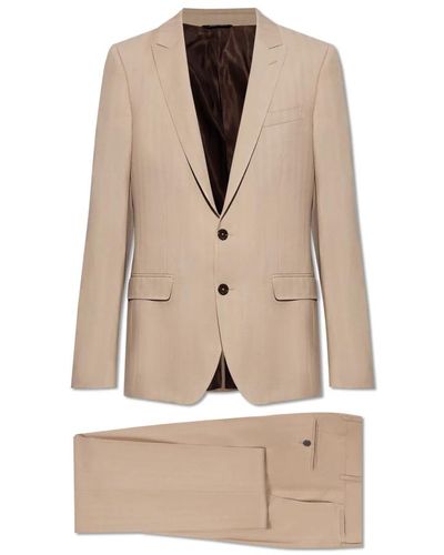 Dolce & Gabbana Suits > suit sets > single breasted suits - Neutre