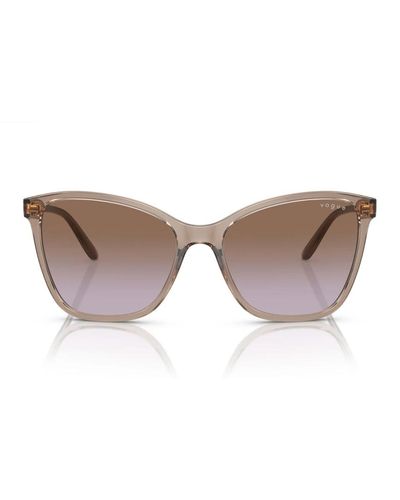 Vogue Oversized transparente sonnenbrille mit violetten gläsern - Braun