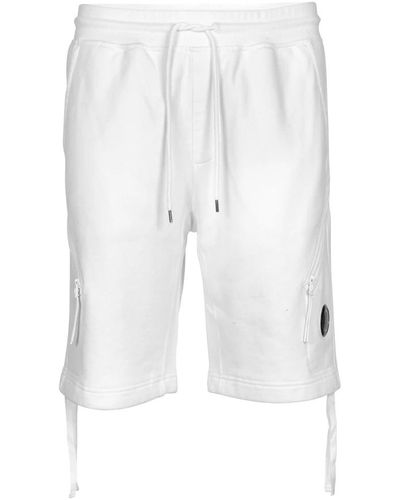 C.P. Company Weiße bermuda jogger shorts