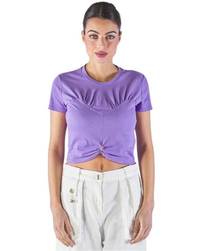 Elisabetta Franchi T-Shirts - Purple