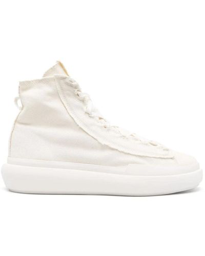 Y-3 Verwaschene high-top sneakers - Weiß