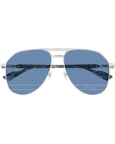 Gucci Vintage pilot oversize sonnenbrille fotocromatisch - Blau