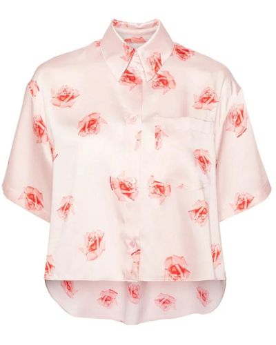 KENZO Shirt mit rosenmuster und tasche - Pink