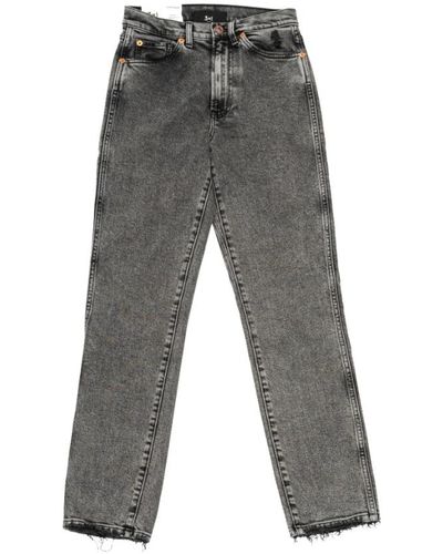Gucci Jeans straight-leg con taglio grezzo - Grigio