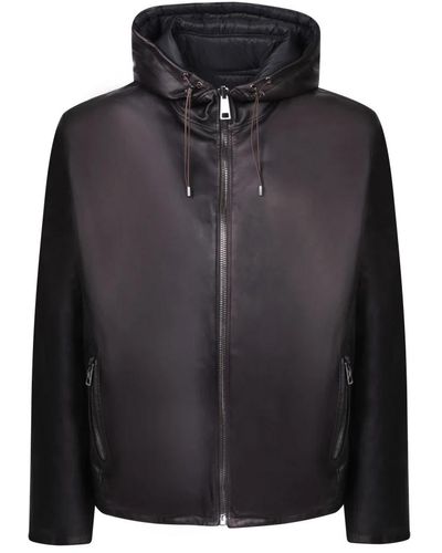 Dell'Oglio Jackets > leather jackets - Noir