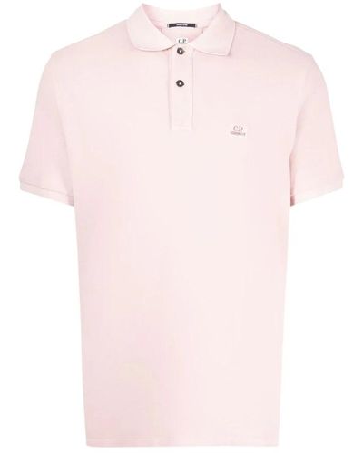 C.P. Company Logo Polo Shirt - Pink