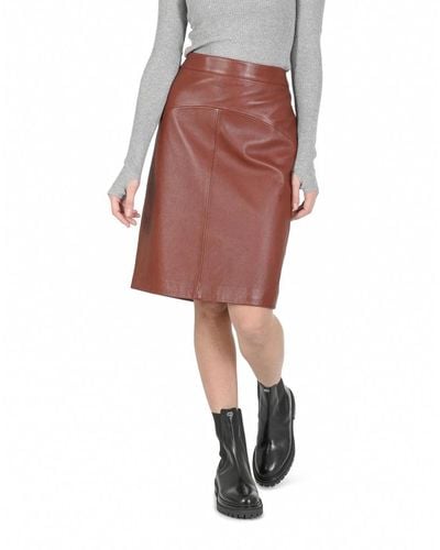 BOSS Leather Skirts - Red