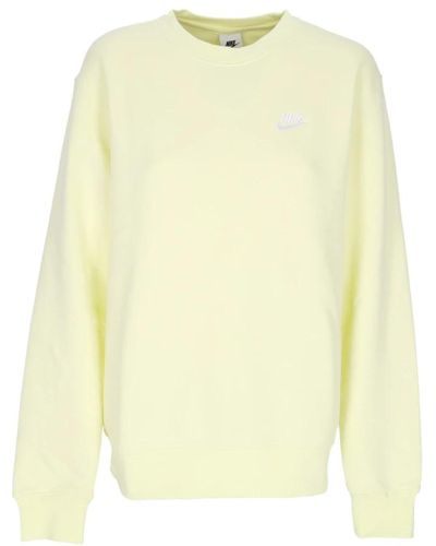 Nike Grün/weißer rundhalsausschnitt-sweatshirt - Gelb