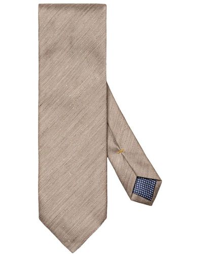 Eton Modernes seiden leinen krawatte - Grau