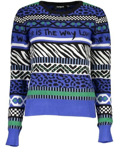 Desigual Round-neck knitwear - Azul
