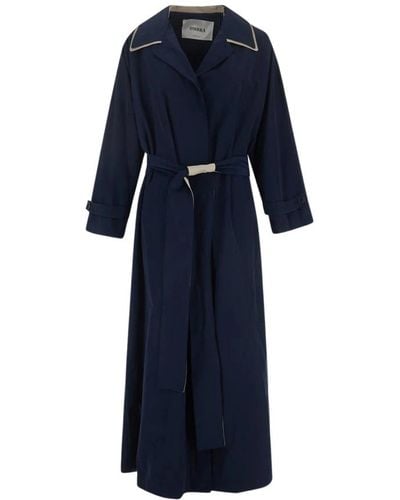 OMBRA MILANO Belted coats - Azul