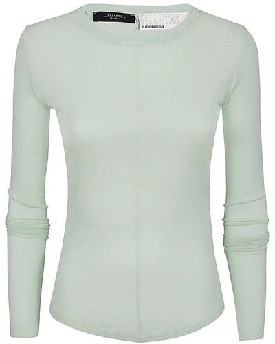Weekend by Maxmara Top basic in cotone verde pastello