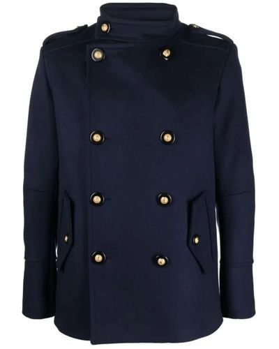 Balmain Coats - Blu