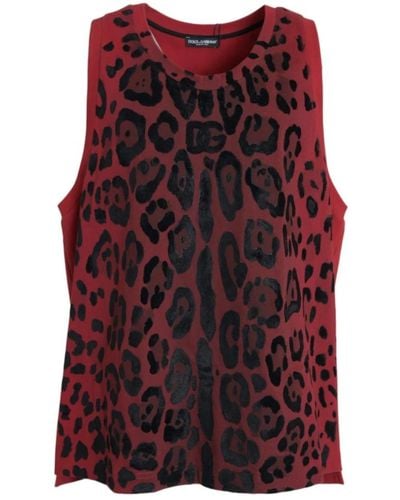 Dolce & Gabbana Leopard print tank top - Rot