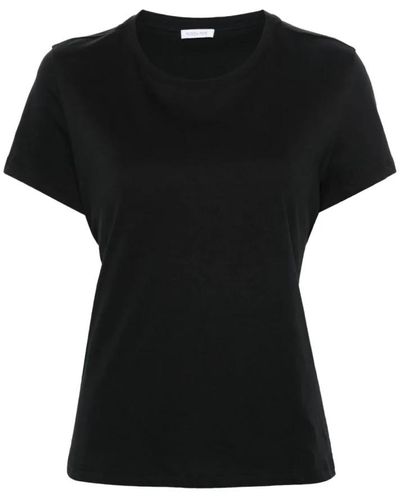 Patrizia Pepe Stilvolles schwarzes t-shirt für frauen,optisches weißes t-shirt