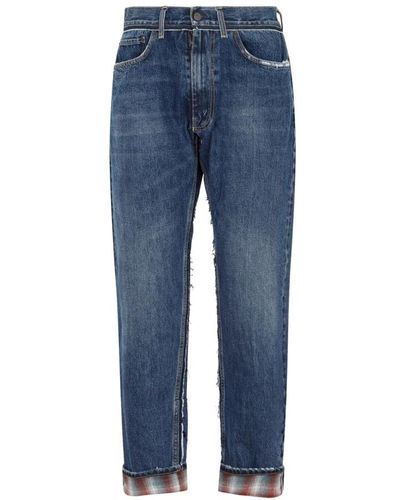 Maison Margiela Jeans > cropped jeans - Bleu