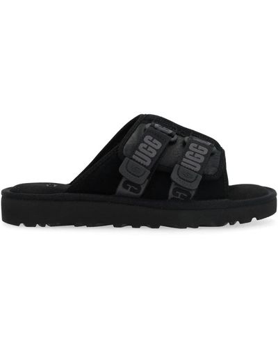 UGG Schwarze strap slide sandalen