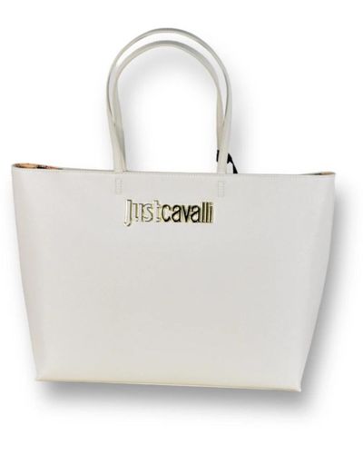 Just Cavalli Tote Bags - White