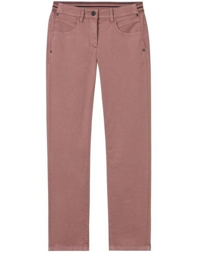 Luisa Cerano Straight Trousers - Red
