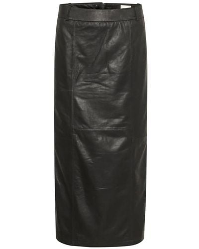 My Essential Wardrobe Leather Skirts - Black