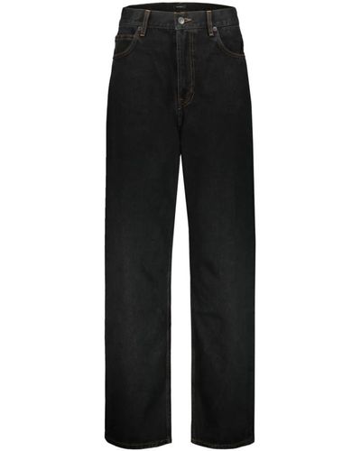 Wardrobe NYC Jeans a vita bassa dal taglio rilassato - Nero